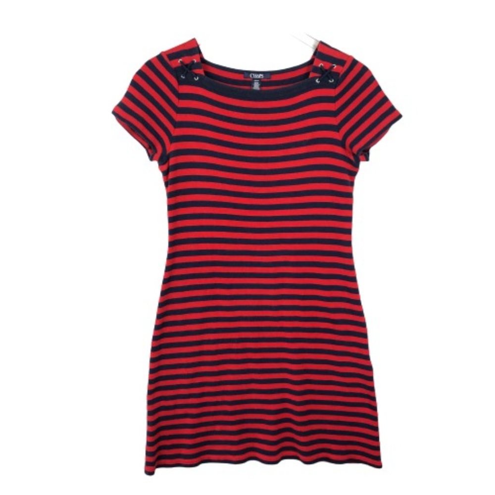 Chaps Ralph Lauren Shirt Dress Size S Red Blue